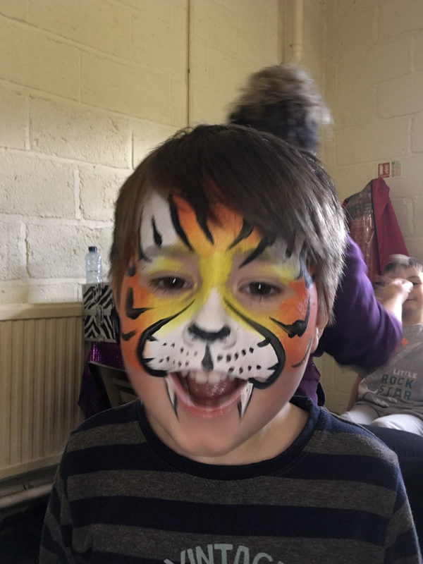 Charity Launch Event Boy With Face Painted